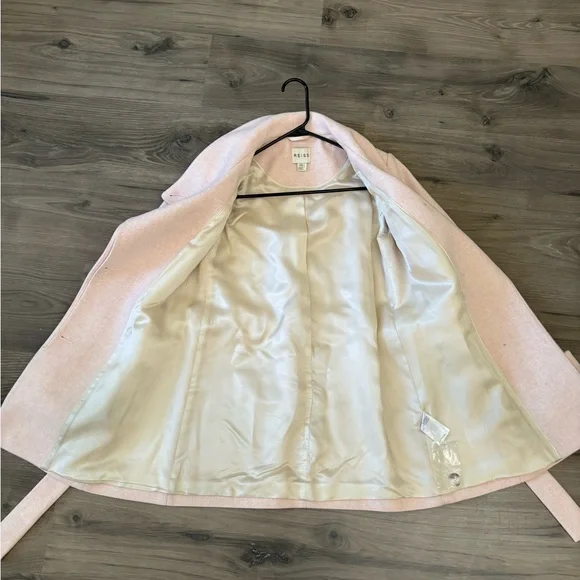 Reiss Women's Light Pink Pea Coat - Picture 5 of 5